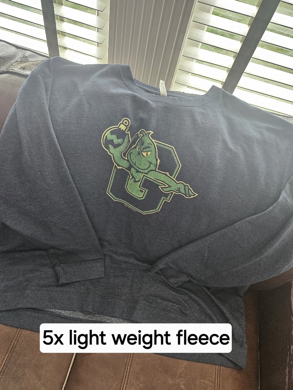 Grinch Mens Themed Lightweight Fleece Pullover